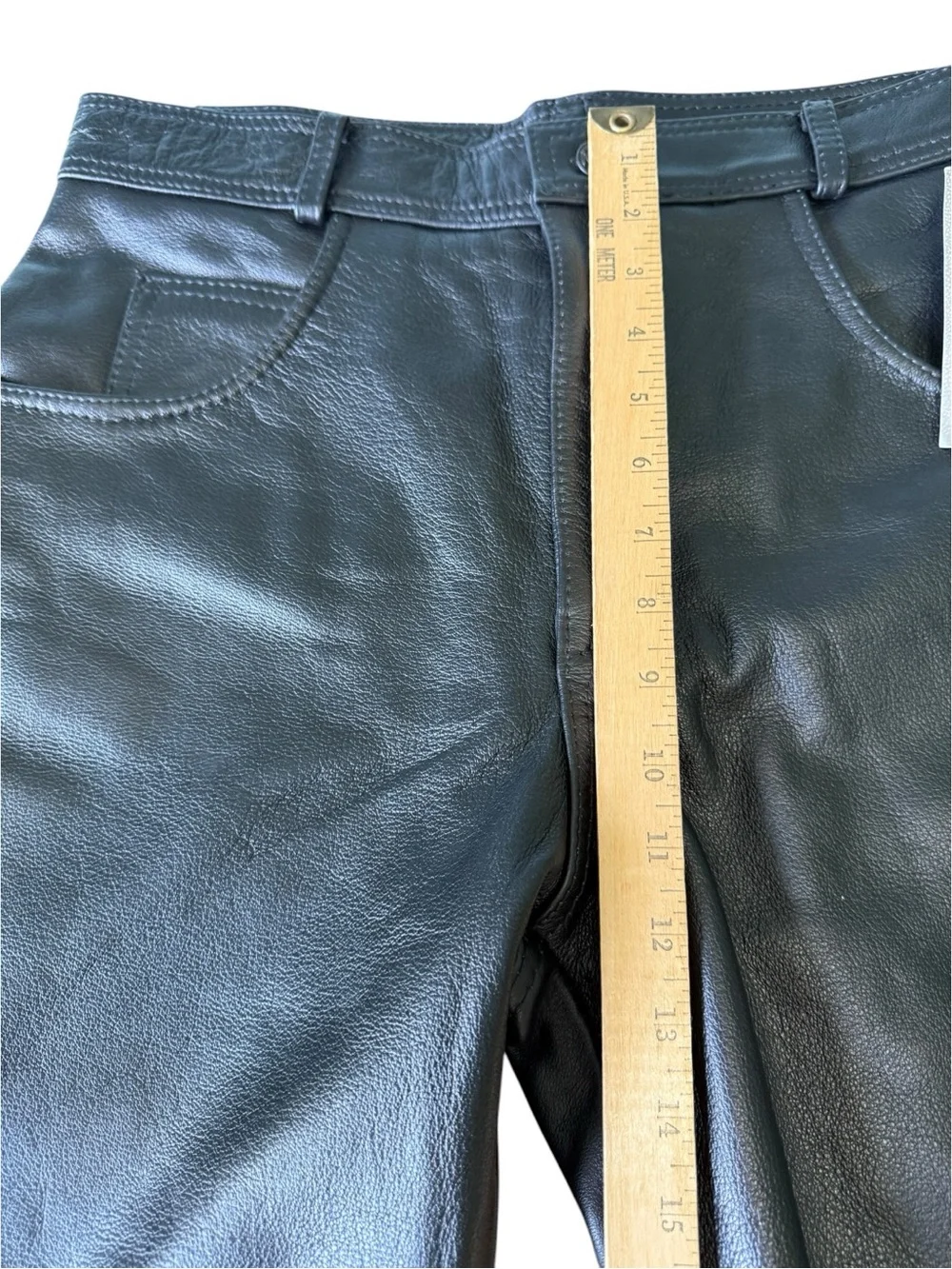 XELEMENT Advanced Motocycle Gear Black Leather Motorcycle Pants 34x28